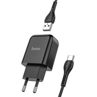 HOCO ładowarka sieciowa USB A + kabel USB-C 2A czarna
