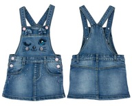 Z656 Sukienka spódniczka ogrodniczka jeans 80/86