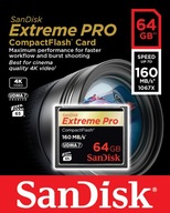 SANDISK 64GB Compact Flash EXTREME PRO CF +160MB/s