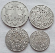 Zestaw II RP - 10,20,50 groszy 1 złoty - 1923-1929 / 5