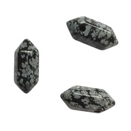 Prírodný kameň Snehový obsidián - hrot, sopel, amulet - malý 20x9 mm