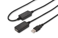 Kabel przedłużający USB 2.0 HighSpeed Typ USB A/USB A M/Ż aktywny 20m