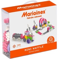 Klocki Konstrukcyjne Marioinex Wafle Mini Waffle Konstruktor różowy 140 el.