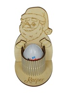 Stojan na vajíčko KINDER Santa Claus meno vianočný darček