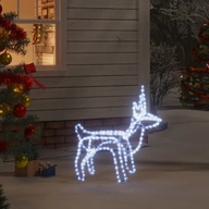 Vianočná dekorácia - sob studená biela 60x30x60 cm