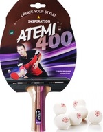 RAKIETA PALETKA TENIS PING-PONG ATEMI 400 PIŁECZKI