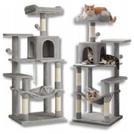 ŠKRABADLO PRE MAČKY VEĽKÉ XL 6 ÚROVNÍ VYSOKÝ PELECH STĹPIK DOMČEK 143 cm