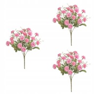 3x Umelé karafiáty kvet Hodvábne svadobné kytice