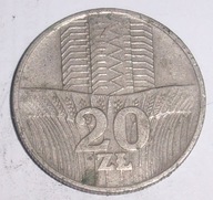 20 złotych - moneta z czasów PRL - Polska - wieżowiec, łany żyta - 1973 rok