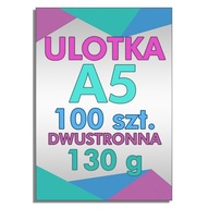 Ulotka A5 100 szt. dwustronna, 130g