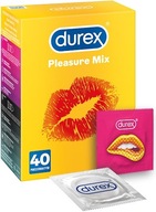 DUREX Pleasure Mix Stimulačné rebrované kondómy s výstupkami 40 ks.