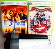 2x MIKROFON BEZPRZEWODOWY XBOX360 + 2xGRA LIPS - ZESTAW KARAOKE XBOX360 !!!