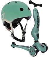 SCOOTANDRIDE Forest ZESTAW HULAJNOGA Jeździk 2w1 + KASK z LED XXS do S 1+