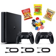 KONSOLA PLAYSTATION 4 PS4 SLIM 1TB 1000GB + 2x PAD + OKABLOWANIE - KOMPLET