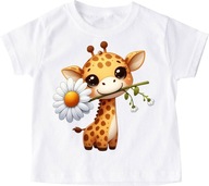 T-shirt koszulka dziecięca z żyrafą roz 116