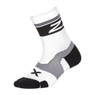 Skarpety sportowe 2XU Vectr Cushion Crew biało-czarne 46.5-48.5 EU