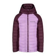 Detská páperová bunda Columbia Powder Lite Hooded gumdrop/marionberry L