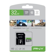 Karta SD micro 32 GB PNY + adapter UHS-I 100 MB/s