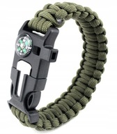 KOMPAS NA RĘKĘ BRANSOLETKA PARACORD SURVIVAL 5w1