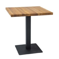 Jedálenský stôl KYRYLO 3 - 60x60, dub / čierny