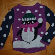 349 #nutmeg- Świąteczny sweter Pingwinek 4/5L_104