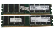 Pamięć DDR 2GB 400MHz PC3200 AM1 / Apacer 2x 1GB Dual Gwarancja