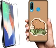 ETUI NA TELEFON HUAWEI P30 LITE RÓŻNE WZORY KAPIBARA +SZKŁO