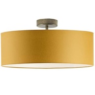 Lampa plafon sufitowa wisząca żyrandol abażur zwis LED E27 musztardowa 50cm