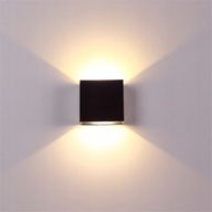 Zewnętrzna wodoodporna lampa ścienna Czarny LED 7W