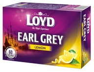 Ekspresowa Herbata Czarna Earl Grey z Cytryną Duże Opakowanie 60 T. LOYD