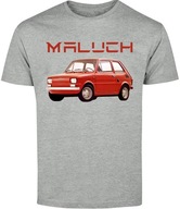 T-SHIRT MĘSKI FIAT 126P MALUCH MOTORYZACYJNA KOSZULKA SZARA R-3XL A534