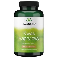 Swanson KWAS KAPRYLOWY Caprylic Acid 600 mg 60 kap