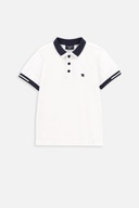 T-shirt Typu Polo Dla Chłopca 152 Biały Elegancka Koszulka Coccodrillo WC4