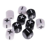 10Pcs Opaque Six Sided D6 Dice for