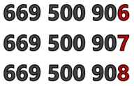 669 500 906 + 907 + 908 PLUSH / PLUS STARTER ZŁOTY ŁATWY NUMER KARTA SIM x3