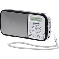 Radio kieszonkowe TechniSat RDR DAB+ UKW latarka srebrny