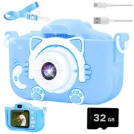 Digitálny fotoaparát Multibig Kompaktný fotoaparát pre deti viacfarebný + Pamäťová karta SDHC GAT 00011D1 32 GB