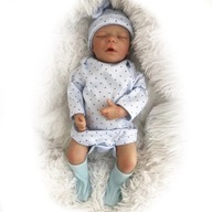 Lalka bobas Reborn 49 cm jak prawdziwe niemowlę