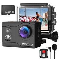 KAMERA SPORTOWA GOPRO 4K 20MP WIFI ULTRA HD PILOTEM MIKROFON AKCESORIA+64GB