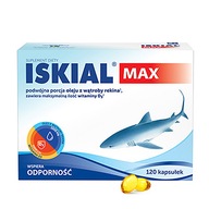 ISKIAL IMMUNO MAX olej z wątroby rekina + witamina D3 120 kapsułek