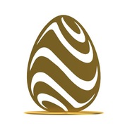 Figúrka Veľkonočné veľkonočné vajíčko Kovová ozdoba zlata