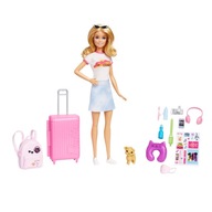 MATTEL BARBIE MALIBU Bábika cestovateľka + doplnky Psík HJY18 194M125