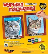 WYPUKŁA MALOWANKA KOTY - BRYTYJSKI + DACHOWIEC