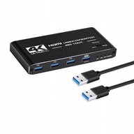 PRZEŁĄCZNIK KVM HDMI 2.0 USB SWITCH 4K/60HZ 4xUSB