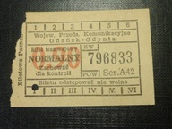 Bilet normalny tramw. 90 gr. WPK Gdańsk-Gdynia.