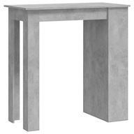 vidaXL Barový stolík s úložným priestorom, sivý betón, 102x50x103,5 cm,