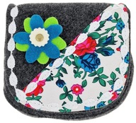 V Kvety Folková kabelka na rameno Plstená 13x14 cm