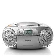 Radioodtwarzacz Boombox CD Philips AZ127 - srebrny, CD radio FM