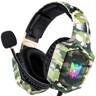 ONIKUMA K8 CAMO SŁUCHAWKI GAMINGOWE NAUSZNE PRZEWODOWE Z MIKROFONEM RGB