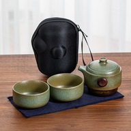 New Chinese Portable Tea Set Ceramic 1 Pot 2 Cups